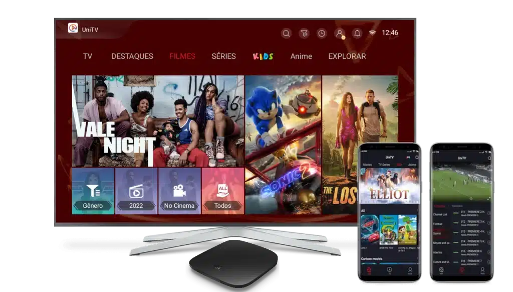 Interface Unitv em vários dispositivos